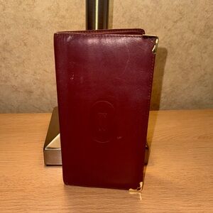 Cartier Burgundy Leather Card wallet